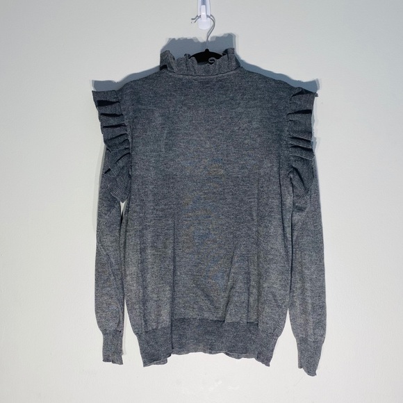 ARK & Co.**Gray Ruffled Sweater**Small - Picture 5 of 5